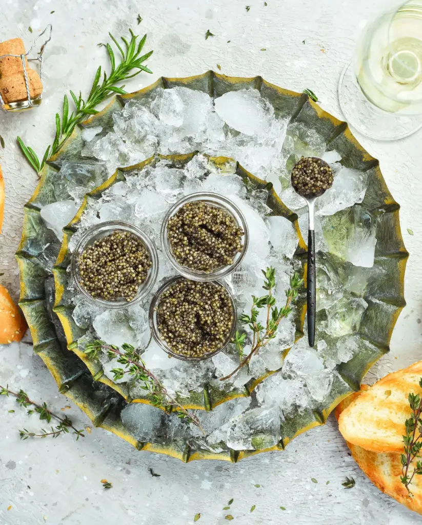 how to serve caviar