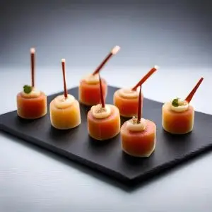 Iberico Ham Wrapped Melon Bites