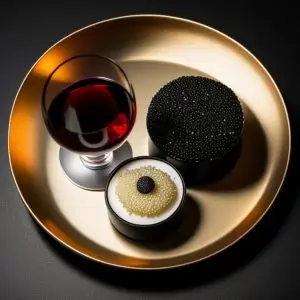 wine and caviar