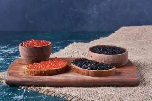 Caviar orange and black