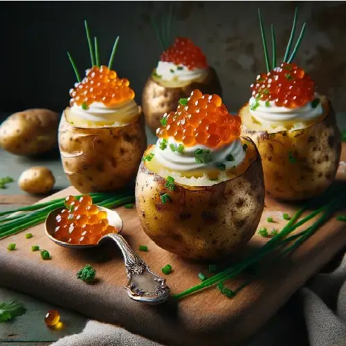 caviar potato skins