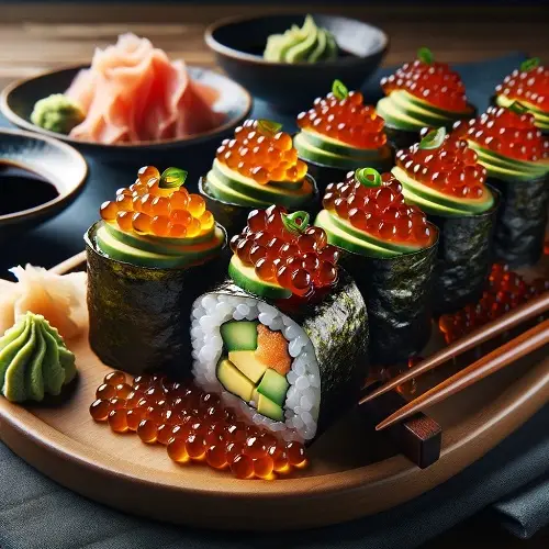 caviar sushi rolls