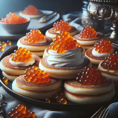 classic caviar blini