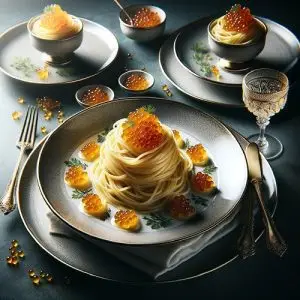 ossetra caviar with pasta