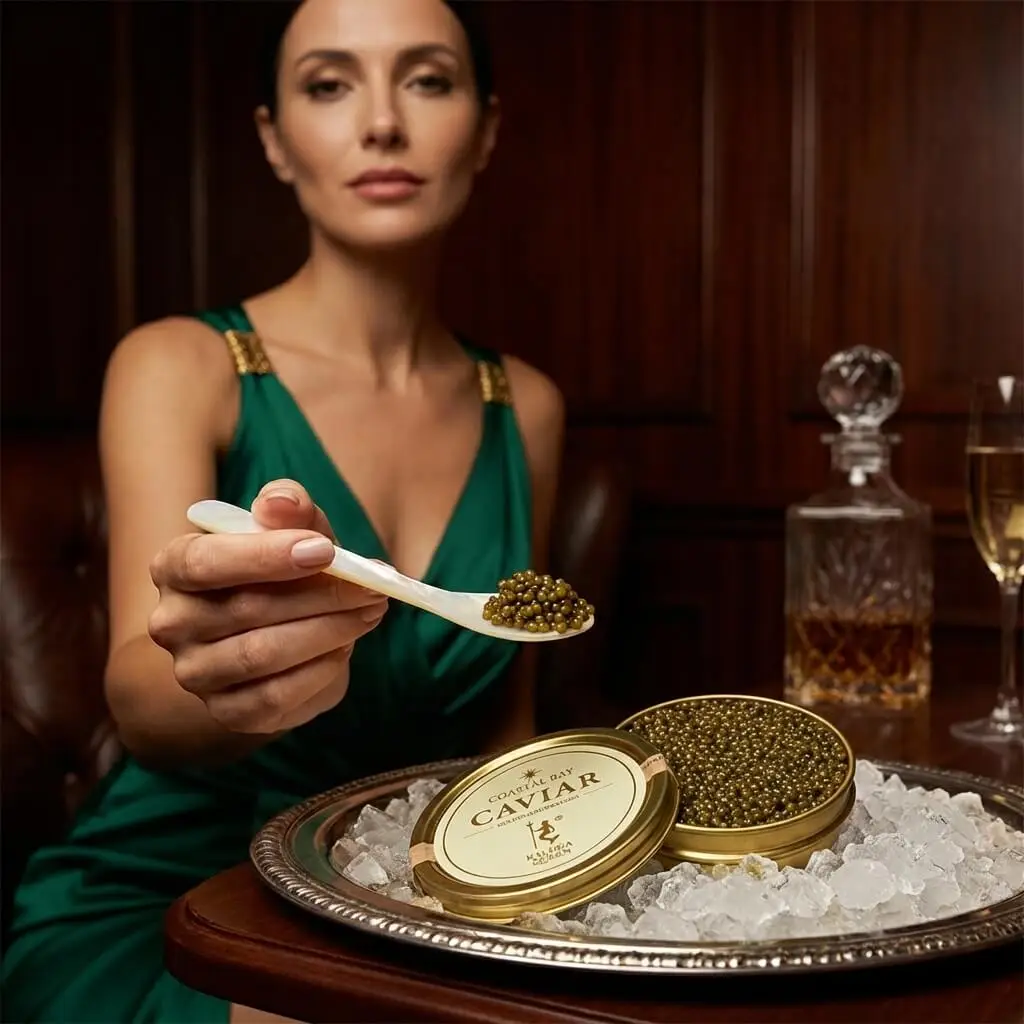 Beluga caviar with champagne