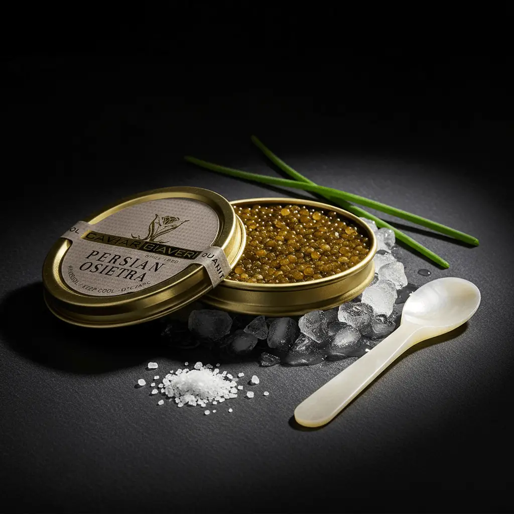 Persian Osietra Sturgeon Caviar, Giaveri Italy