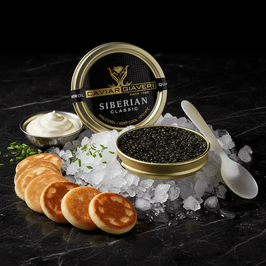 Siberian Sturgeon Caviar, Giaveri Italy